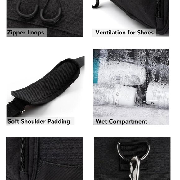 Gym Bag for Men & Women with Shoe & Wet Compartment - Duffle Bag for Travel, Spo - Picture 4 of 6